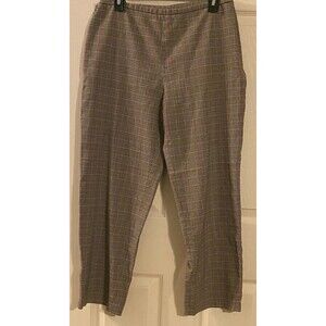 Vintage Dockers Plaid Dress Pants Petites 10P Hong Kong Stretch Comfort Career
